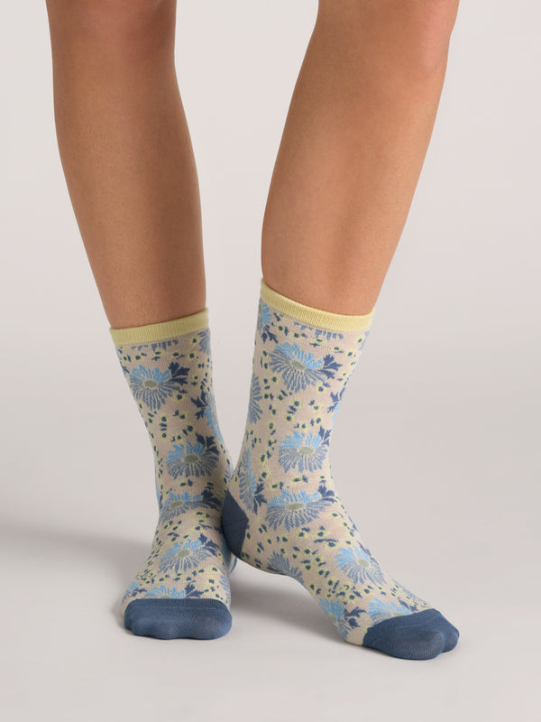 DRESS CREW FLORAL | BLUE