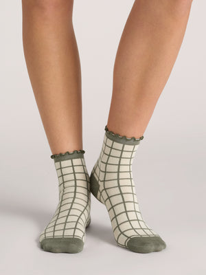 RUFFLE ANKLET | DARK GREEN