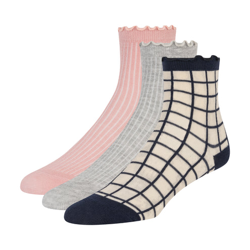 CHAUSSETTE À VOLANTS | GRIS MOYEN