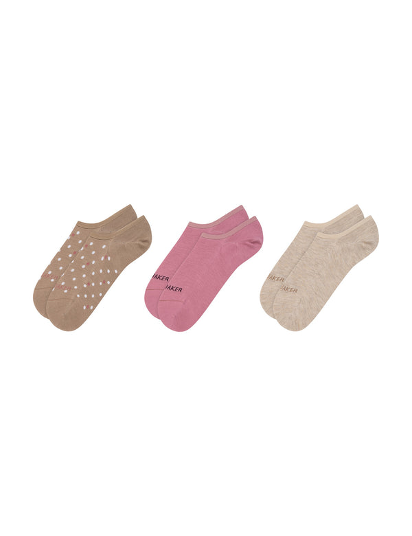 3 Paar Socken ohne Frottee-Futter | Bräune
