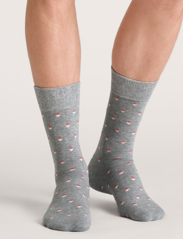 CREW GEOMETRIC STRIPE | MEDIUM GREY