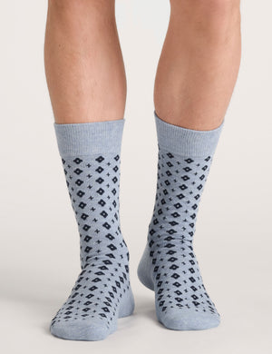 CREW GEOMETRIC CHECK | BLUE