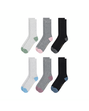 CREW SOCK CONTRAST TOE | BLACK