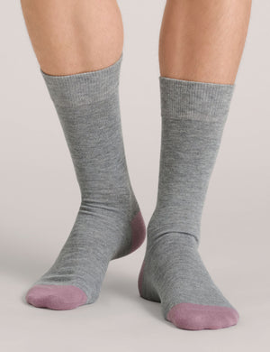 CREW SOCK CONTRAST TOE | BLACK