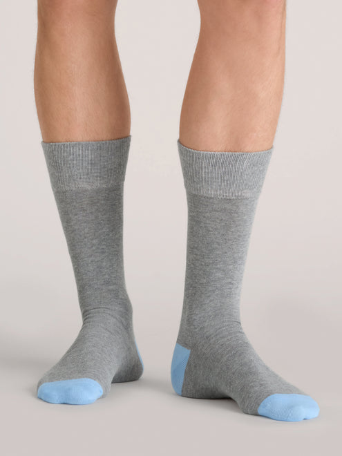 3 PK Men's Non Terry Crew | MID-GREY