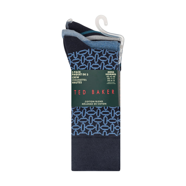 CREW MIXED PRINT | BLUE