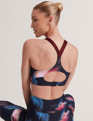 Ted Baker Printed High Impact Racer Sports Bra