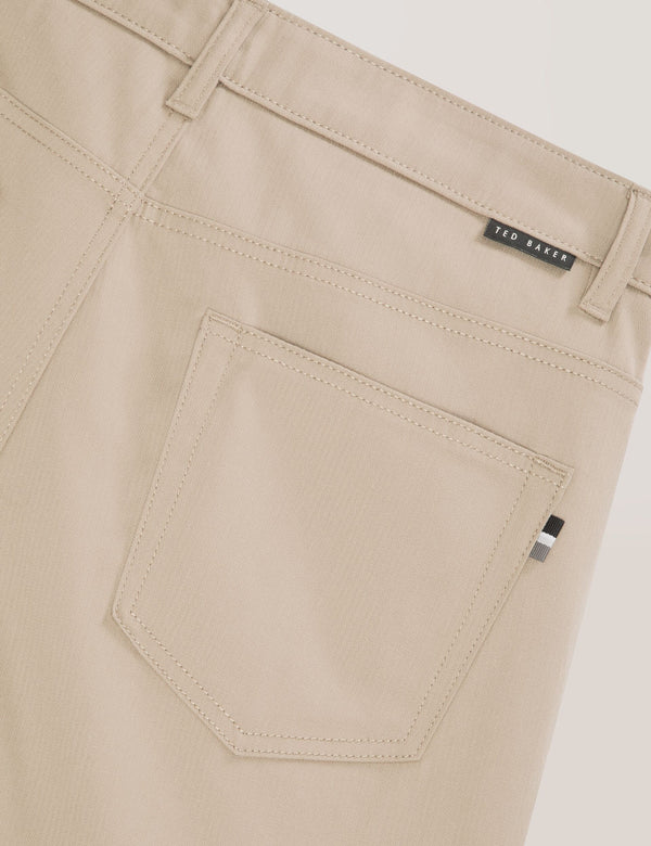 COMPACT HERRINGBONE TROUSERS | CROCKERY