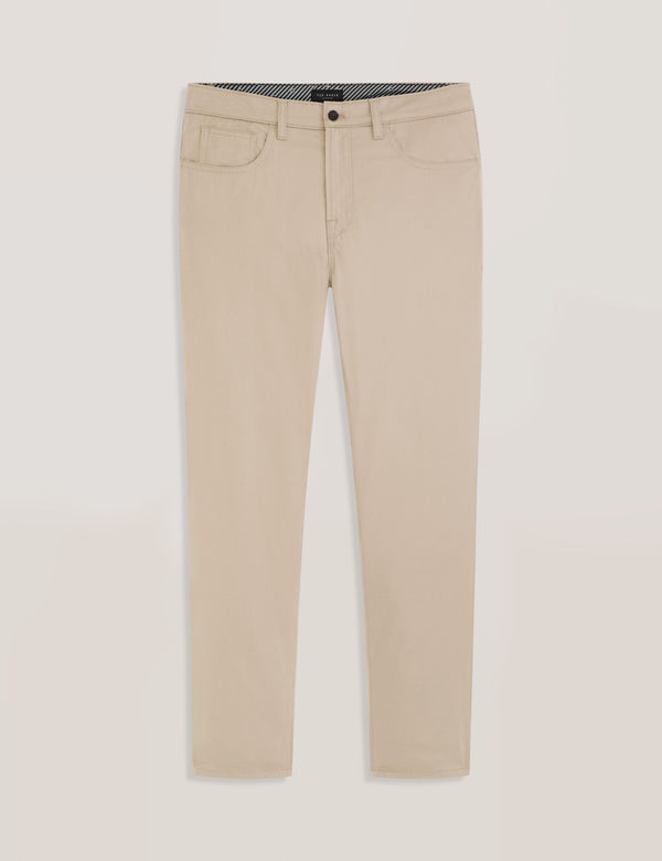 COMPACT HERRINGBONE TROUSERS | CROCKERY