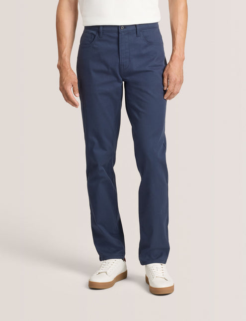 COMPACT HERRINGBONE TROUSERS | BLUE NIGHTS