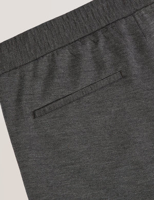 KNIT TWILL ELASTIC TROUSERS | IRON GATE HEATHER