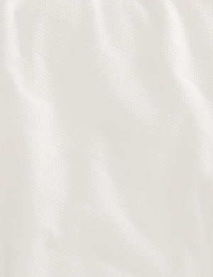 POPCORN STRIPE LONG SLEEVE POLO | WHITE