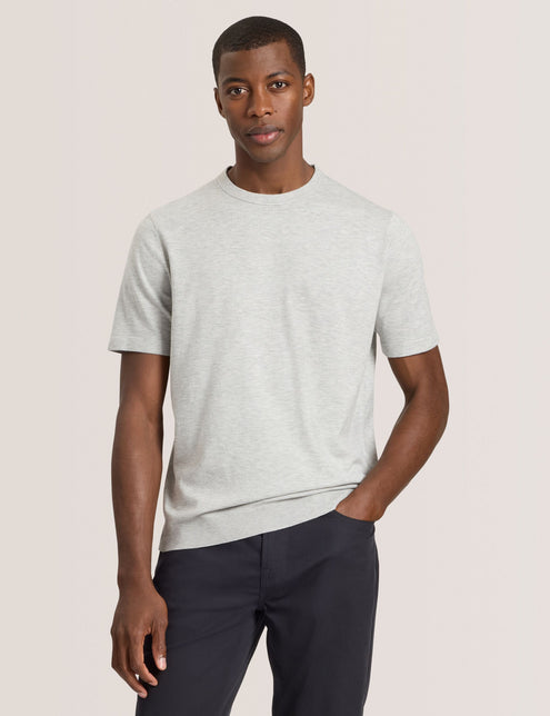 MODERN VISCOSE BLEND CREW | HIGH RISE GREY HEATHER