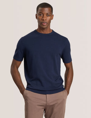MODERN VISCOSE BLEND CREW | NAVY