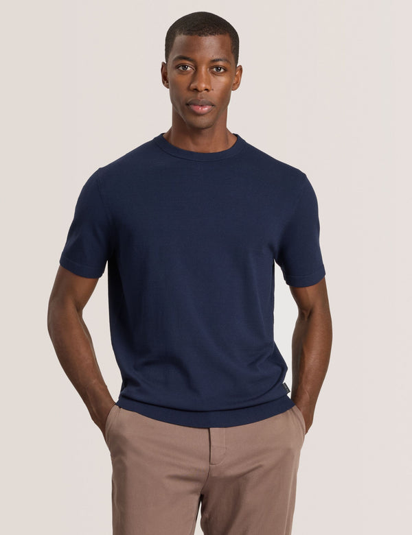 MODERN VISCOSE BLEND CREW | NAVY