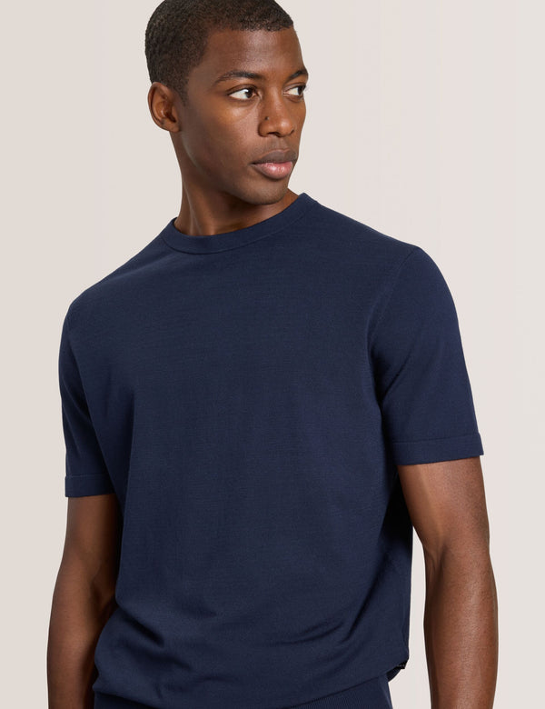 MODERN VISCOSE BLEND CREW | NAVY