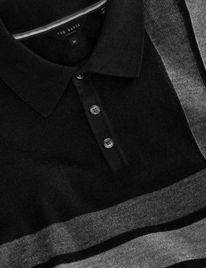 INTARSIA SWEATER POLO | BLACK BEAUTY