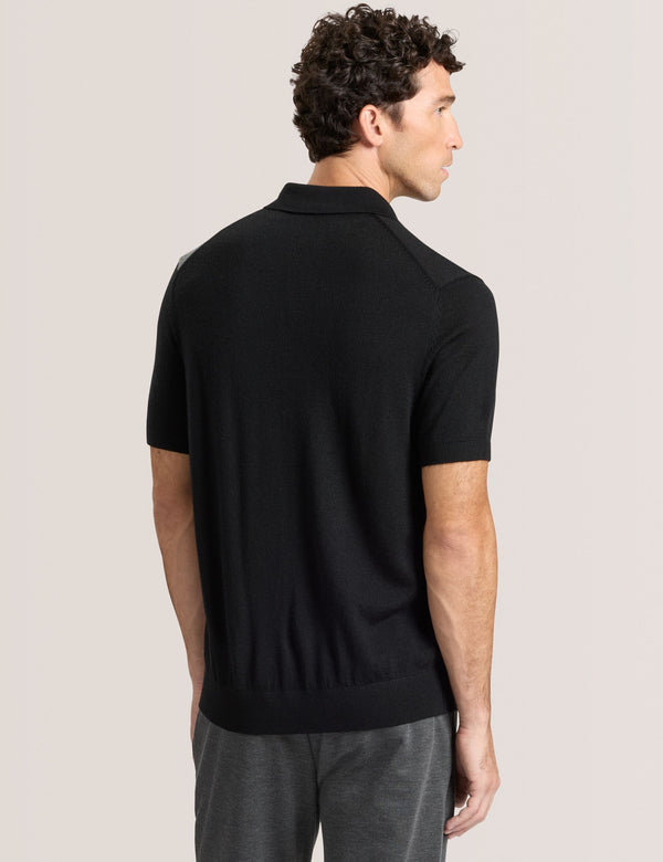 INTARSIA SWEATER POLO | BLACK BEAUTY