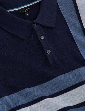 INTARSIA SWEATER POLO | SKY CAPTAIN