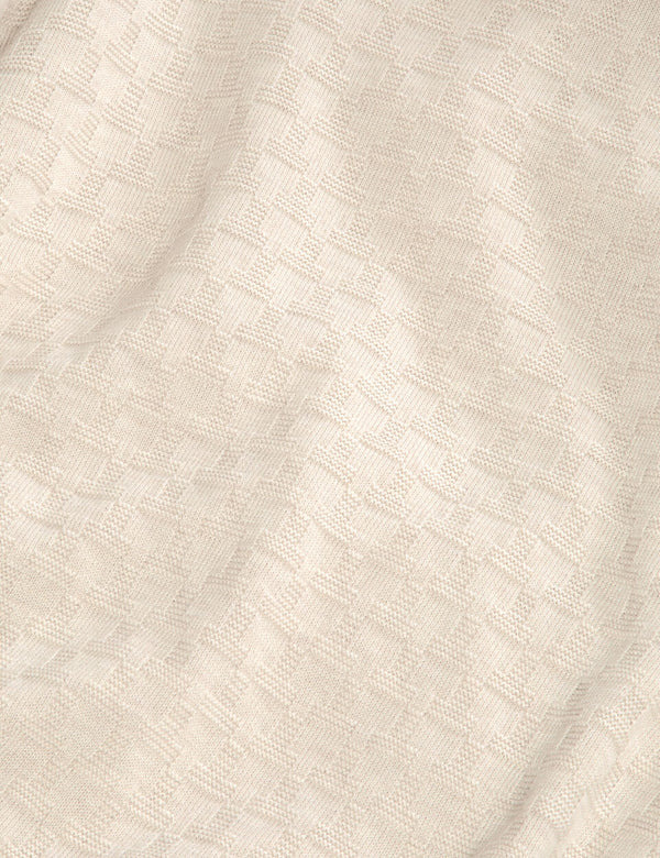 T STITCH LONG SLEEVE CREW NECK SWEATER | EGRET HEATHER