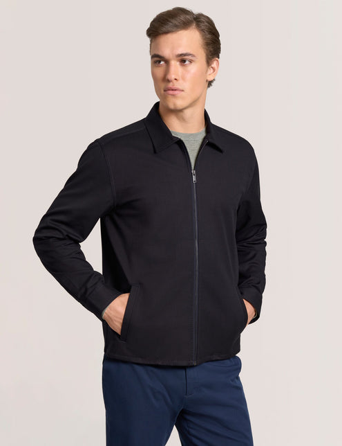 ZIP FRONT JACKET | NAVY