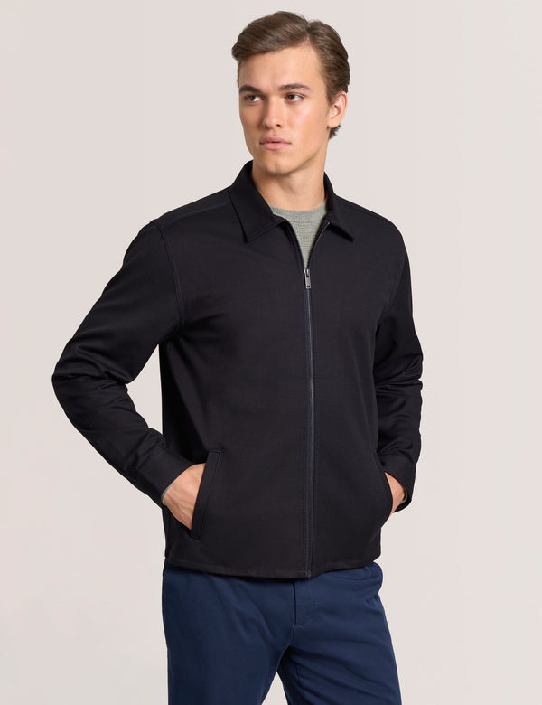 ZIP FRONT JACKET | NAVY