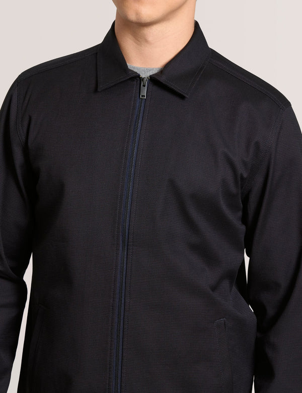 ZIP FRONT JACKET | NAVY