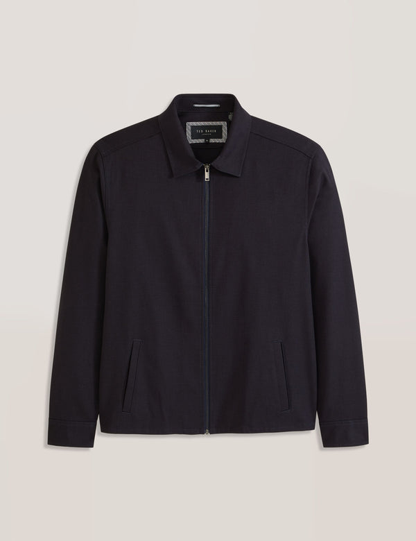 ZIP FRONT JACKET | NAVY