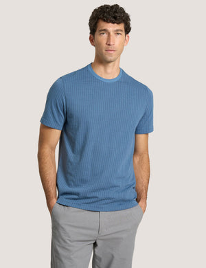 JACQUARD TEE | MID BLUE