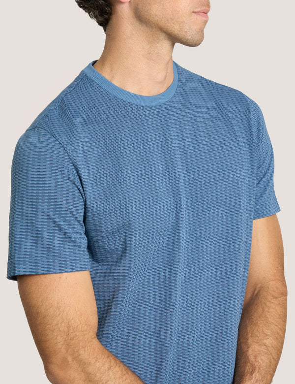 JACQUARD TEE | MID BLUE