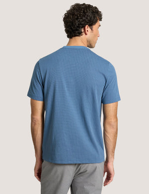 JACQUARD TEE | MID BLUE