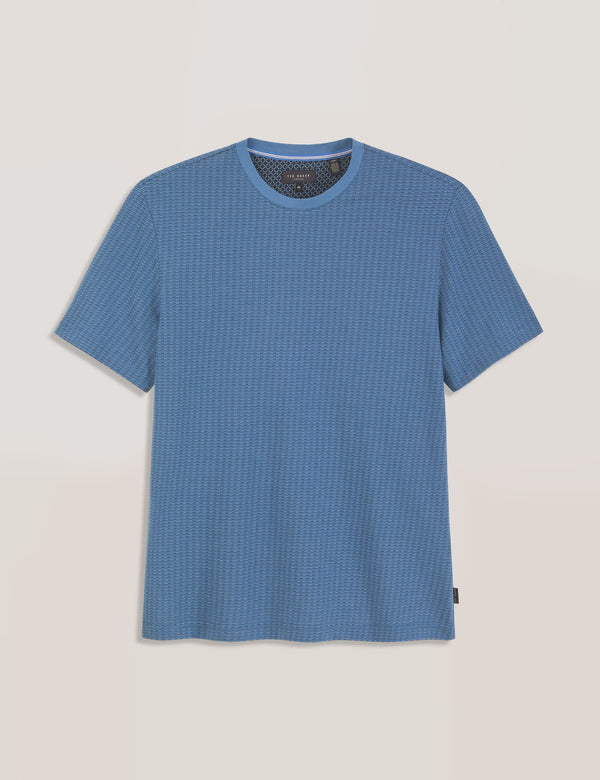 JACQUARD TEE | MID BLUE