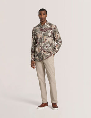 PAINTED PRINT SHIRT | OLIVE