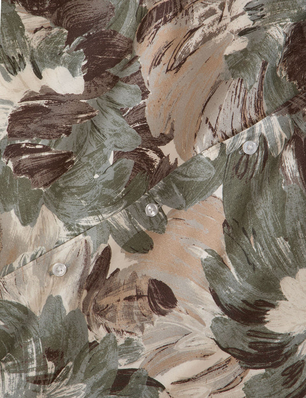 PAINTED PRINT SHIRT | OLIVE