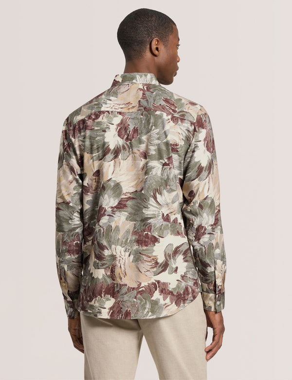PAINTED PRINT SHIRT | OLIVE