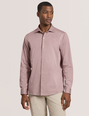 GEO PRINT SHIRT | MID PINK