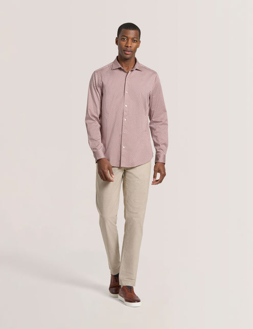 GEO PRINT SHIRT | MID PINK