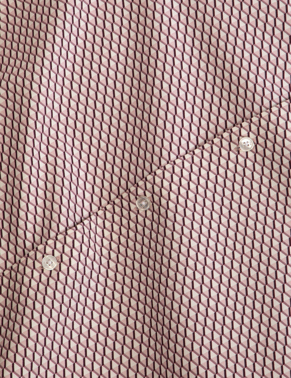 GEO PRINT SHIRT | MID PINK