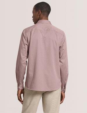 GEO PRINT SHIRT | MID PINK