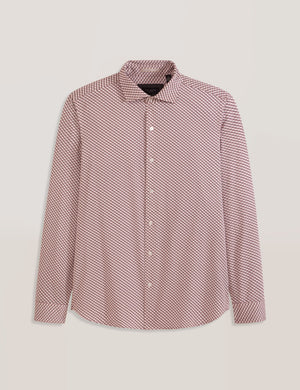 GEO PRINT SHIRT | MID PINK