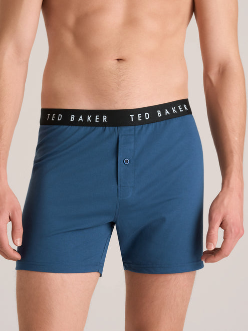 3 PK Cotton Blend Knit Boxer | NAVY-GREY