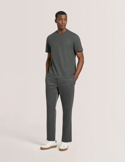 RIB CREW NECK TEE | DARK GREEN