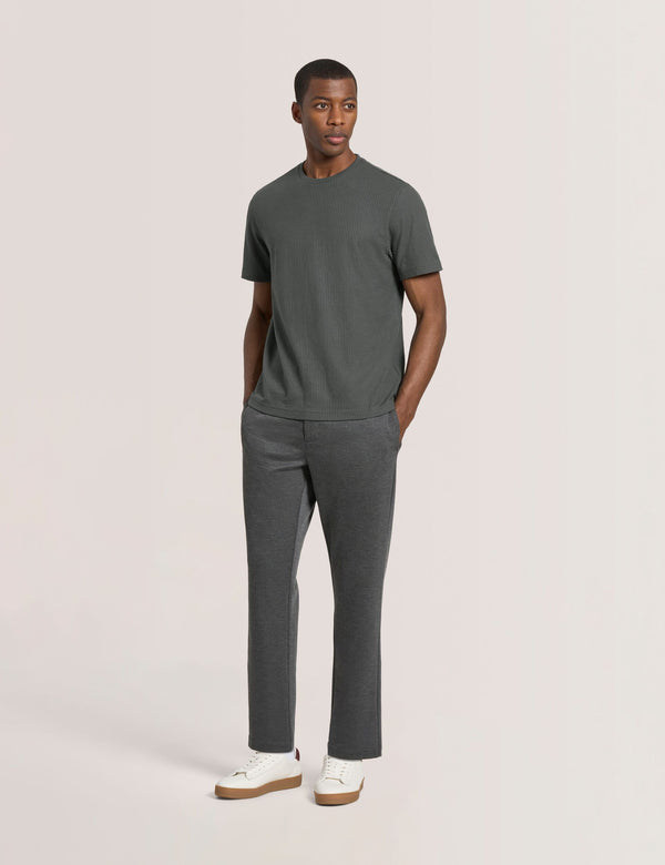 RIB CREW NECK TEE | DARK GREEN