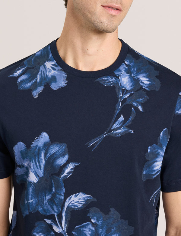 FLORAL GRAPHIC TEE | NAVY