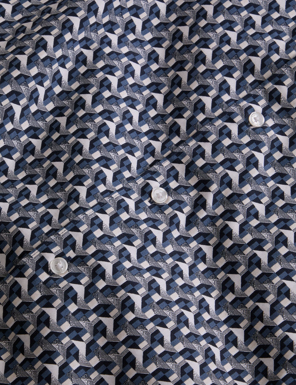 Printed Shirt | DARK NAVY