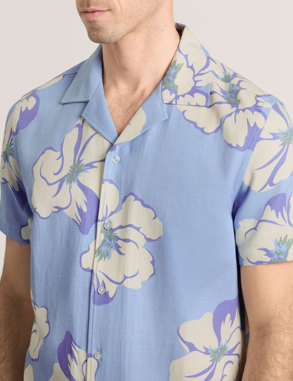 PRINTED SHIRT | LT-BLUE