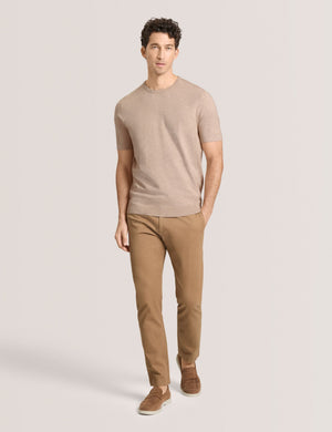 SHORT SLEEVE SWEATER | TAUPE