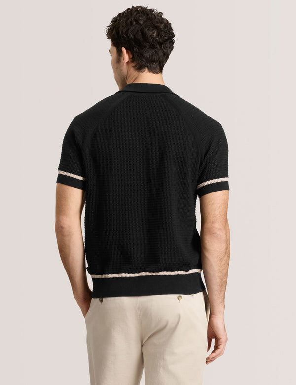 SWEATER POLO | BLACK