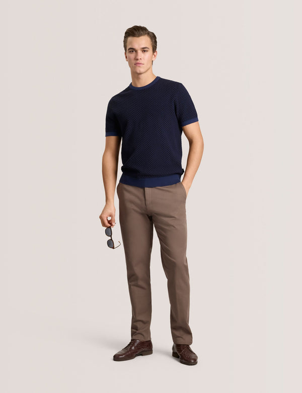 HERRINGBONE SWEATER | DARK NAVY