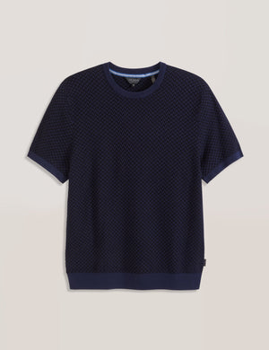 HERRINGBONE SWEATER | DARK NAVY
